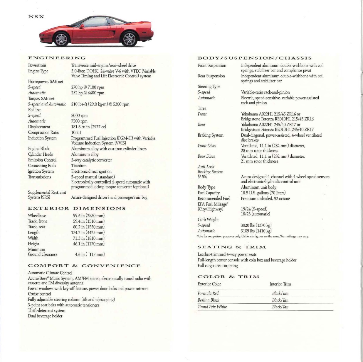 1995 Acura Brochure Page 4
